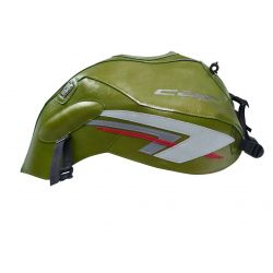 Tapis de reservoir BAGSTER HONDA CBF600N non carénéé 2010-2013 VERT/DECO GRIS ACIER/ROUGE