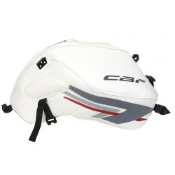 Tapis de reservoir BAGSTER HONDA CBF600N non carénéé 2010-2013 BLANC/DECO GRIS ACIER/ROUGE