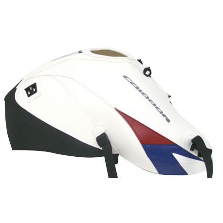 Tapis de reservoir BAGSTER HONDA CB1000R 2010-2013 BLANC/POINTE BLEU ET ROUGE FONCE