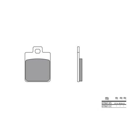Plaquettes de frein Scooter carbone céramique BREMBO 07067CC