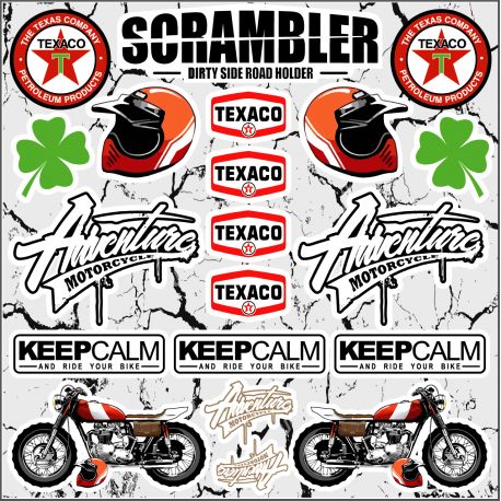 Planche autocollants Scrambler