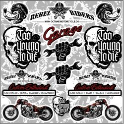 Planche autocollants rebel Riders