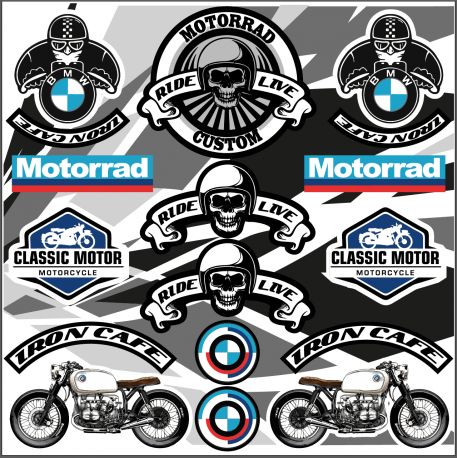 Planche autocollants Motorrad