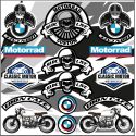 Planche autocollants Motorrad