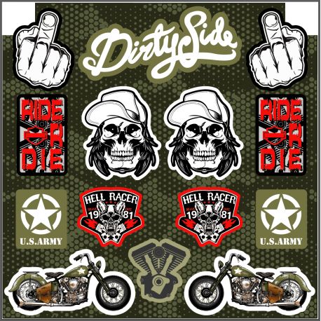 Planche autocollants HD Army