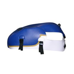 Tapis de reservoir BAGSTER TRIUMPH BONNEVILLE T100 2009-2013 BLEU FONCE/BLANC/LISERE OR