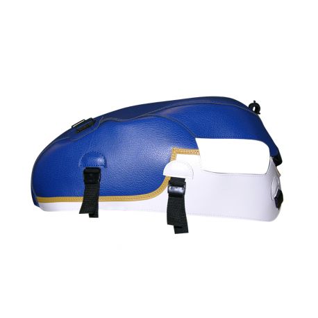 Tapis de reservoir BAGSTER TRIUMPH BONNEVILLE T100 2009-2013 BLEU FONCE/BLANC/LISERE OR