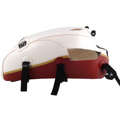 Tapis de reservoir BAGSTER TRIUMPH BONNEVILLE T100 2013 BLANC/ROUGE FONCE/LISERE OR