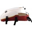 Tapis de reservoir BAGSTER TRIUMPH BONNEVILLE T100 2013 BLANC/ROUGE FONCE/LISERE OR