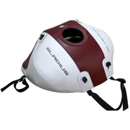 Tapis de reservoir BAGSTER SUZUKI SVF650 GLADIUS 2009-2011 BORDEAUX CLAIR/BLANC