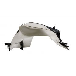 Tapis de reservoir BAGSTER BMW F800R 2010 BLANC/BANDE AZUR/LISERE ROUGE