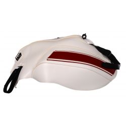 Tapis de reservoir BAGSTER MOTO GUZZI V7 2016 BLANC/BANDE ROUGE FONCE/LISERET ROUGE FONCE