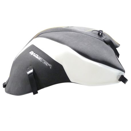 Tapis de reservoir BAGSTER YAMAHA FZ8 2010-2011 NOIR MAT/DÉCO BLANCHE/LISERET OR