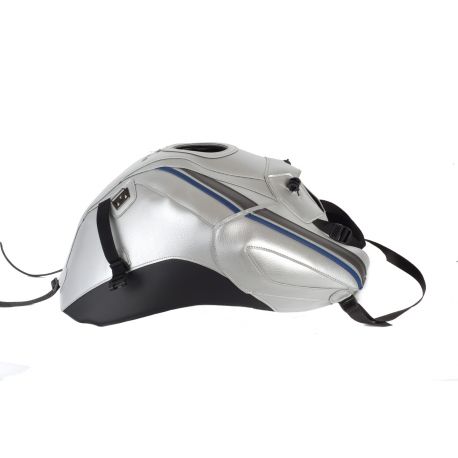 Tapis de reservoir BAGSTER YAMAHA FZ8 2015 GRIS ARGENT/DECO ESPACE/LISERE BLEU BALTIQUE