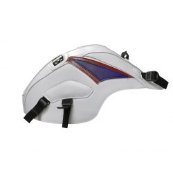 Tapis de reservoir BAGSTER HONDA CBR125 2011 BLANC/POINTES BLEU+ROUGE