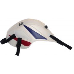 Tapis de reservoir BAGSTER HONDA CBR125 CBR250 2014 BLANC/POINTE BLEUES ET ROUGES 2014 BLANC/POINTE BLEUES ET ROUGES