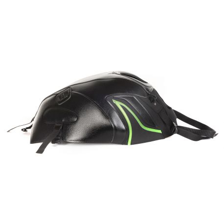 Tapis de reservoir BAGSTER KAWASAKI ER6 N/F 2016 NOIR/NOIR MAT/NOIR/NOIR MAT/BORDÉ VERT NACRÉ