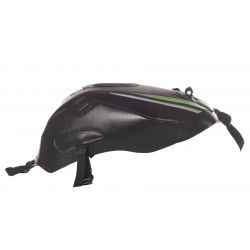 Tapis de reservoir BAGSTER KAWASAKI ZX6R 2016-2024 NOIR/DECO VERT/BORDE NOIR/ARGENT
