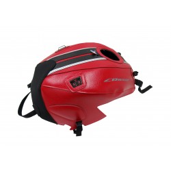 Tapis de reservoir BAGSTER HONDA CB650F 2018 ROUGE/BANDE NOIRE/LISERET ARGENT