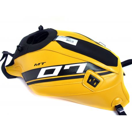 Tapis de reservoir BAGSTER YAMAHA MT 07 2015 JAUNE/DECO NOIR/LISERE NOIR  Tapis de reservoir BAGSTER YAMAHA MT 07 2015 JAUNE/DECO NOIR/LISERE NOIR