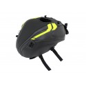 Tapis de reservoir BAGSTER YAMAHA MT 125 2018-2019  NOIR MAT GRAINE/ESPACE/DECO JAUNE FLUO