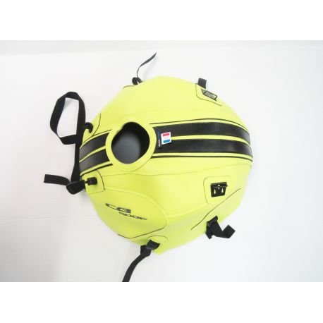 Tapis de reservoir BAGSTER HONDA CB500F 2017 JAUNE FLUO/DECO NOIR