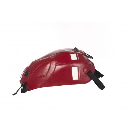 Tapis de reservoir BAGSTER TRIUMPH STREET TWIN 2016-2017 ROUGE FONCE/DECO BLANC/LISERE ACIER