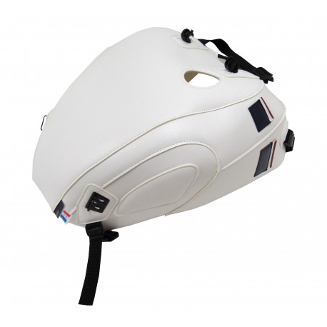 Tapis de reservoir BAGSTER TRIUMPH STREET TWIN 2016 BLANC/DÉCO BLEU FONCÉ/DÉCO BLANC