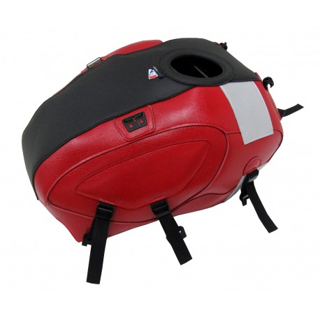 Tapis de reservoir BAGSTER YAMAHA XSR 900 2018 NOIR MAT GRAINE/ROUGE/DECO ARGENT