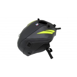 Tapis de reservoir BAGSTER YAMAHA MT-07 2018-2020 NOIR MAT GRAINÉ/ESPACE/DÉCO JAUNE FLUO
