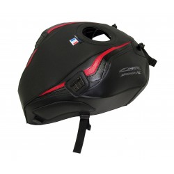 Tapis de reservoir BAGSTER HONDA CB500R 2018-2022 NOIR MAT GRAINE DECO ROUGE /NOIR