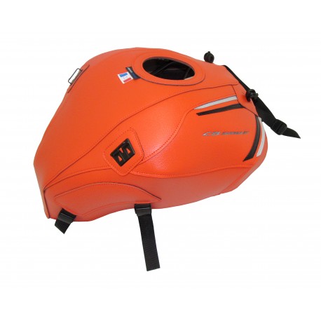 Tapis de reservoir BAGSTER HONDA CB500F 2018-2019 ORANGE DECO ARGENT/NOIR