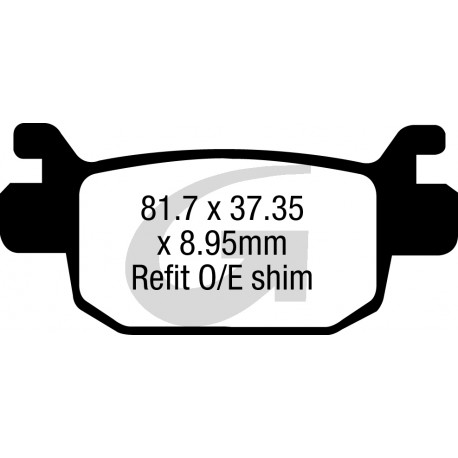 Plaquettes de frein moto organique GOODRIDGE G360SC