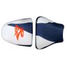 housse de selle bagster SUZUKI GSXR750 1996-1997 BLANC/BLEU/LETTRES ORANGE FLUO 0