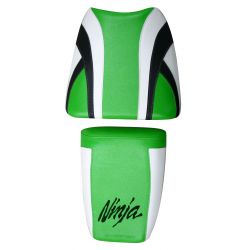 housse de selle bagster KAWASAKI ZX7R 2001-2002 VERT/BLANC/NOIR/LETTRES  NOIRES