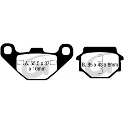 Plaquettes de frein arrière moto organique GOODRIDGE G238ST