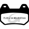 Plaquettes de frein moto organique GOODRIDGE G281ST 0