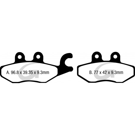 Plaquettes de frein moto organique GOODRIDGE G363SC