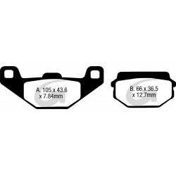 Plaquettes de frein moto organique GOODRIDGE G277ST