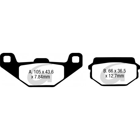 Plaquettes de frein moto organique GOODRIDGE G277ST