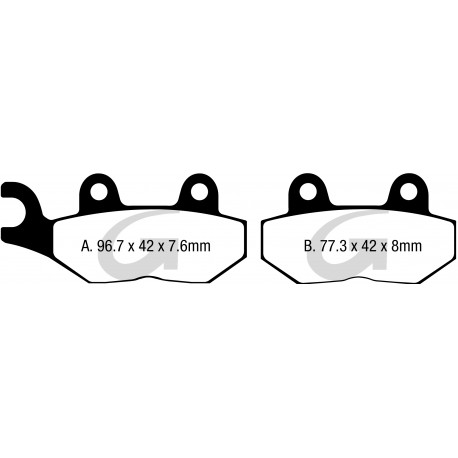 Plaquettes de frein moto organique GOODRIDGE G167ST