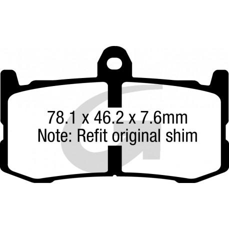 Plaquettes de frein moto sinter GOODRIDGE GH424