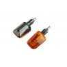 Mini clignotants style carbone verre orange 0