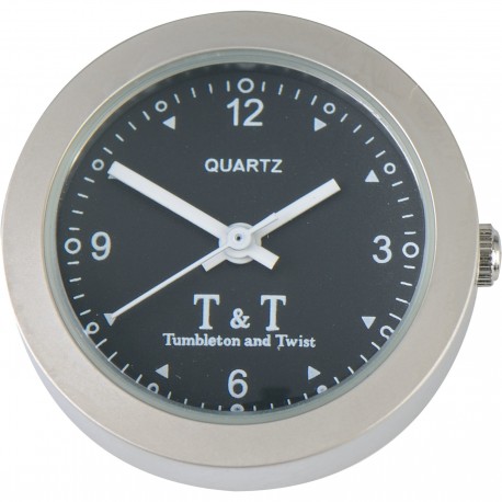 Montre anologique quartz argent fond noir
