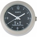 Montre anologique quartz argent fond noir