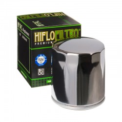 Filtre à huile moto HIFLOFILTRO HF174C chrome Harley Davidson