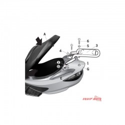 Fixation Top case SHAD HONDA VISION 50 / 110 / 125