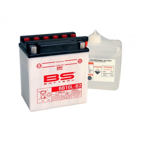 Batterie moto 12 volts 12N10-3B / YB10L-B2