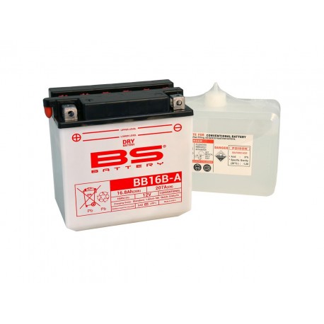 Batterie moto BS BATTERY Haute-performance 12 Volts YB16B-A / YB16A1 Batterie moto BS BATTERY Haute-performance 12 Volts YB16B-A / YB16A1