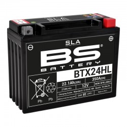 Batterie moto BS BATTERY SLA sans entretien activée usine YTX24HL BTX24HL